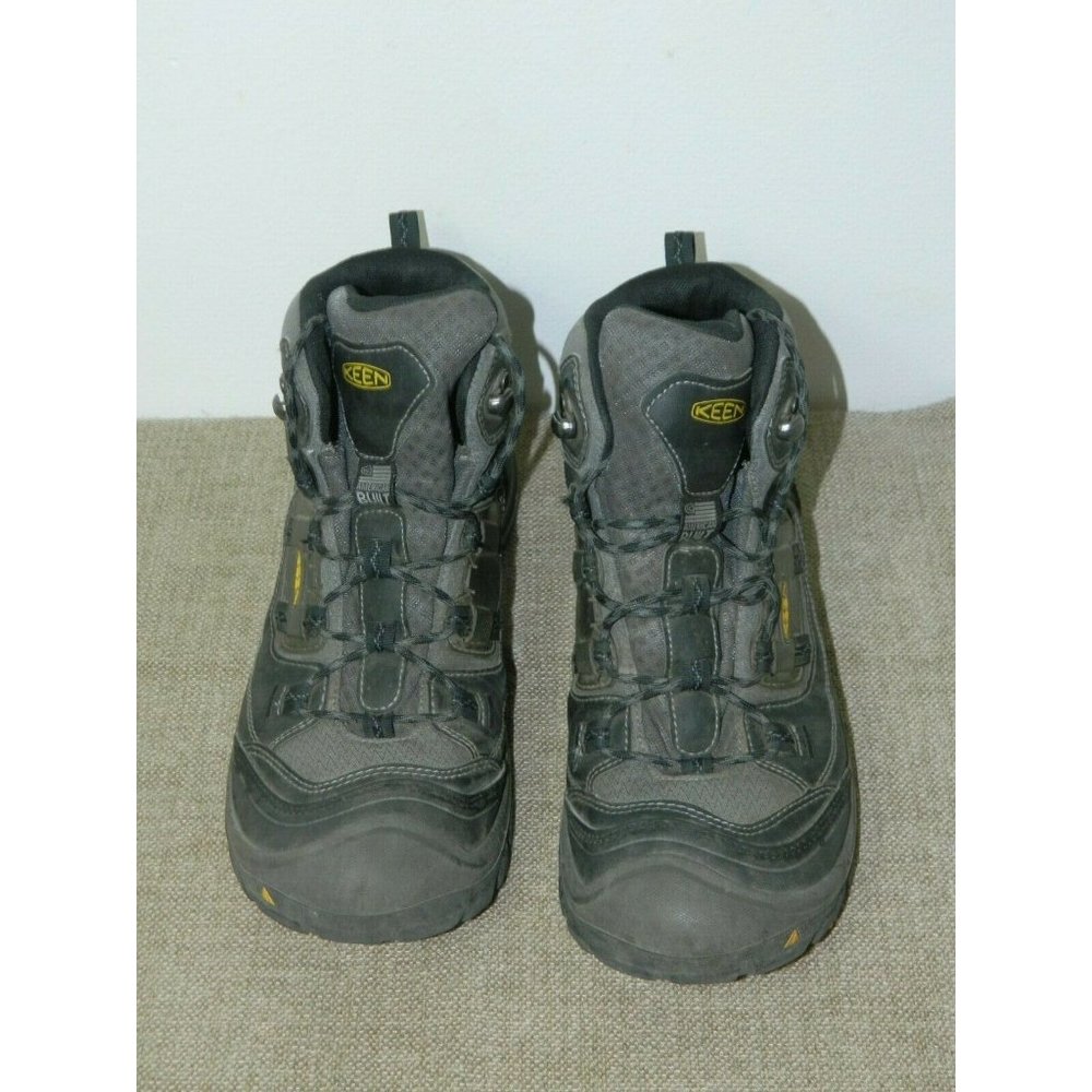 Keen Boots Men's Gray Black Waterproof Logan Midi Work Hiking 1014004 Size 10.5